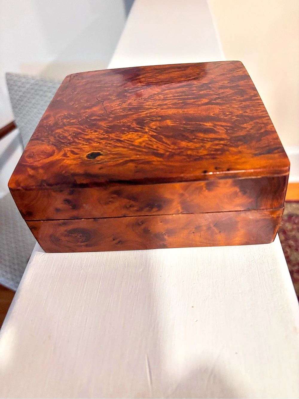 Wooden Decorative Storage Box in Brown